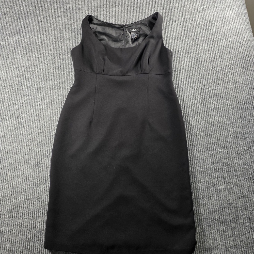 SL Fashions Black Sleeveless Sheath‎ Dress Scoop Neck Cocktail Size 10 152523